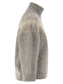 Suéter Peserico Jacquard en alpaca, lana y micropailettes