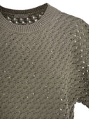 Peserico Cotton Cordonnet Jumper With Sequins