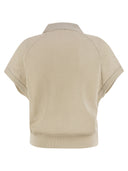 Peserico Tricot Polo Shirt In Pure Cotton Crepe Yarn