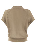 Peserico Tricot Polo -Hemd in reinem Baumwollcreppgarn