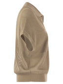 Peserico Tricot Polo -Hemd in reinem Baumwollcreppgarn