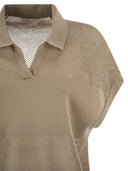Peserico Tricot Polo -Hemd in reinem Baumwollcreppgarn