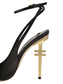 Elisabetta Franchi Nappa Leather Slingback With Strap