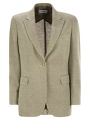 Saulina Angelica Herringbone Two Button Blazer