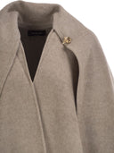 Fabiana Filippi Wool Cape With Jewellery Detail
