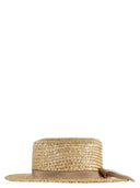 Fabiana Filippi Raffia Straw Hat With Grosgrain Ribbon