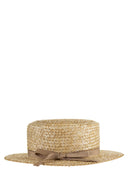 Fabiana Filippi Raffia Straw Hat With Grosgrain Ribbon