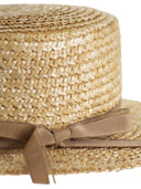 Fabiana Filippi Raffia Straw Hat With Grosgrain Ribbon