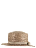 Fabiana Filippi Raffia Straw Hat With Grosgrain Ribbon