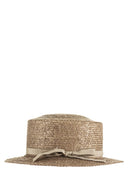Fabiana Filippi Raffia Straw Hat With Grosgrain Ribbon