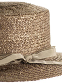Fabiana Filippi Raffia Straw Hat With Grosgrain Ribbon