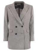 Saulina Anita Double Breasted Wool And Linen Blazer