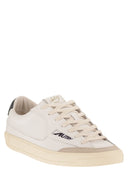 Autry Windscape Low Leather Trainers With Suede Inserts