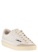 Autry Windscape Low Leather Trainers With Suede Inserts