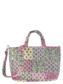 Mc2 Saint Barth Soft Tote Mid Quilted Bag With Flowers