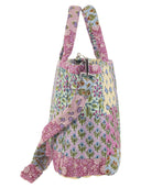 Mc2 Saint Barth Soft Tote Mid Quilted Bag With Flowers