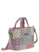 Mc2 Saint Barth Soft Tote Mid Quilted Bag With Flowers