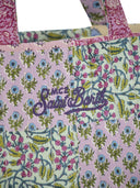 Mc2 Saint Barth Soft Tote Mid Quilted Bag With Flowers