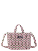 Mc2 Saint Barth Soft Tote Mid Quilted Bag With Flowers