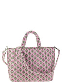 Mc2 Saint Barth Soft Tote Mid Quilted Bag With Flowers
