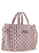 Mc2 Saint Barth Soft Tote Mid Quilted Bag With Flowers