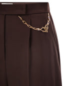 Elisabetta Franchi Gabardine Shorts With Jewelled Logo