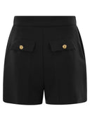 Elisabetta Franchi Crepe Shorts With Clamps And Flaps