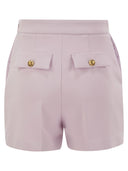 Elisabetta Franchi Crepe Shorts With Clamps And Flaps