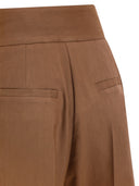 Elisabetta Franchi Tailored High Waisted Shorts With Gold Tone Logo Buttons