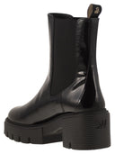 Stuart Weitzman Soho Chelsea Leder -Knöchelstiefel mit Zwischensohle