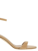 Stuart Weitzman – Glänzende Ledersandalen mit Blockabsatz