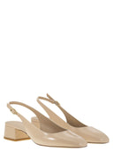 Stuart Weitzman Maeve Lacquered Leather Slingback