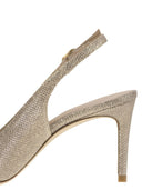Stuart Weitzman Stuart Power Metallised Fabric Slingback