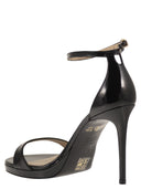 Stuart Weitzman Sandali con plateau in pelle lucida e tacco a spillo