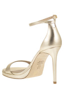 Stuart Weitzman Metallic-Leder-Plateausandalen mit Stiletto-Absatz