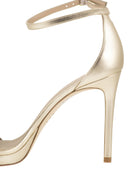 Stuart Weitzman Metallic-Leder-Plateausandalen mit Stiletto-Absatz