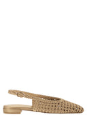 Stuart Weitzman Slingback-Flats aus gewebtem Satin mit spitzer Zehenpartie