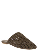Stuart Weitzman – Marina – Mules aus gewebtem Satin mit spitzer Zehenpartie