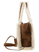 Mc2 Saint Barth Small Soft Faux Sheepskin Bag With Saint Barth Logo And Shoulder Strap