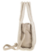 Mc2 Saint Barth Small Soft Faux Sheepskin Bag With Saint Barth Logo And Shoulder Strap