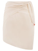Mc2 Saint Barth Wrap Skirt In Fluid Fabric With Contrasting Embroidery