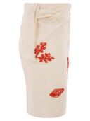 Mc2 Saint Barth Wrap Skirt In Fluid Fabric With Contrasting Embroidery