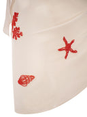 Mc2 Saint Barth Wrap Skirt In Fluid Fabric With Contrasting Embroidery