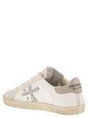 Premiata Stevend 8127 Leather And Rhinestone Trainers