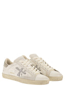 Premiata Stevend 8127 Leather And Rhinestone Trainers