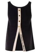 Elisabetta Franchi Knitted Top With Shiny Viscose Stripes