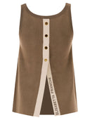 Elisabetta Franchi Knitted Top With Shiny Viscose Stripes