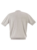 Pt Torino Cotton Knit T Shirt With Ribbed Finishes