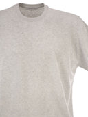 Pt Torino Cotton Knit T Shirt With Ribbed Finishes