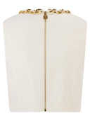 Elisabetta Franchi Sleeveless Top With Jewel Chain Detail